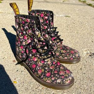 Floral Canvas Doc Martens